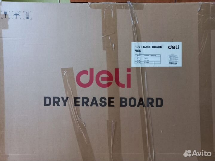 Доска магнитно-маркерная Deli лак белый 60 на 90