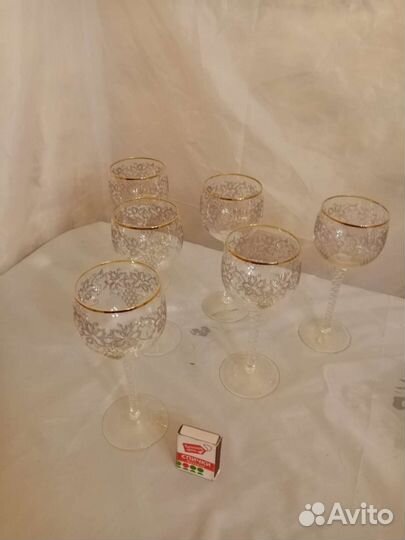 Фужеры виноград чехословакия Богемия времен СССР