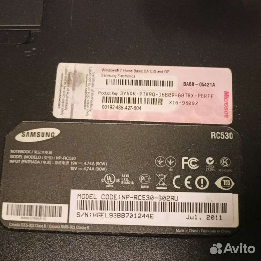 Ноутбук Samsung, i7, 15 дюймов