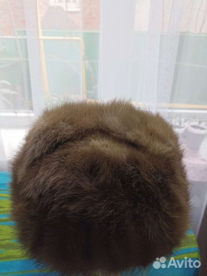 Шапка женская из хвостов норки