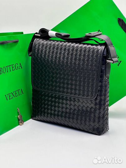 Мужская кожаная сумка bottega veneta