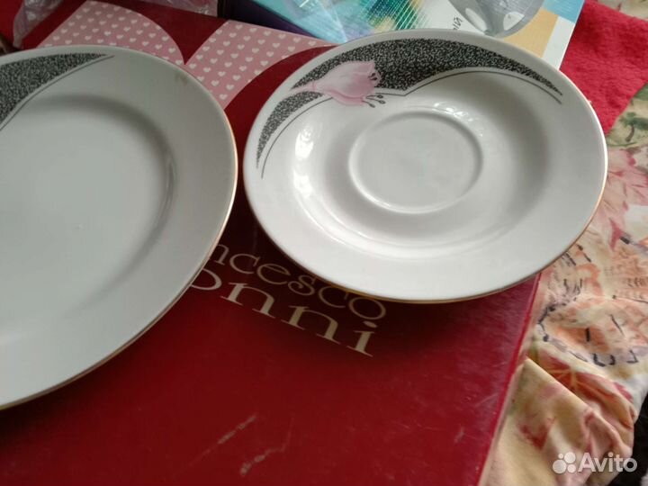 Сервиз чайно кофейный на 12 персон гдр эдельвейс