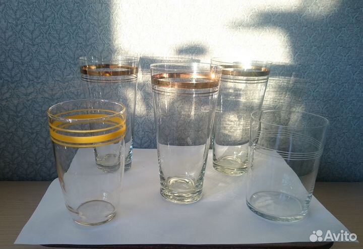 Стекло СССР - бокал, стакан, секции менажницы