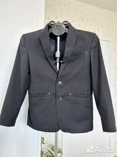 Школьный пиджак черный для мальчика