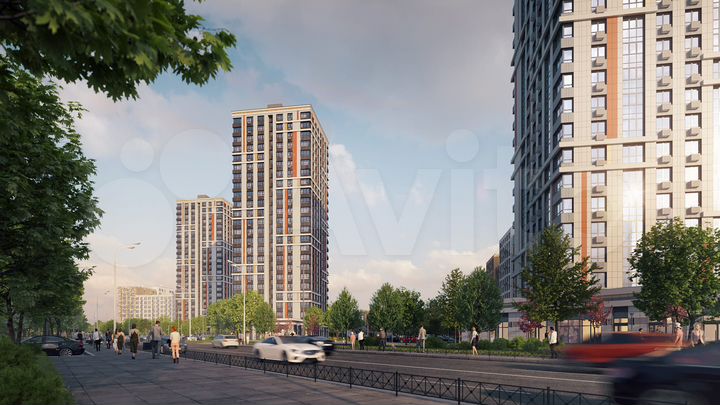 2-к. квартира, 60,9 м², 2/15 эт.