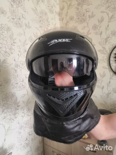 Шлем для мотоцикла чёрный б/у