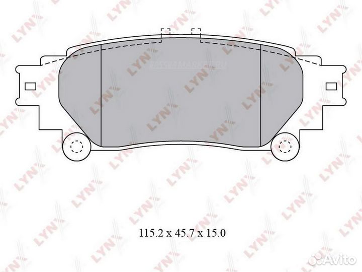Lynxauto BD-7597 Колодки тормозные дисковые зад