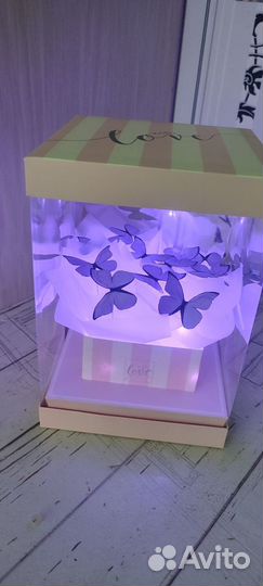 Букет из бабочек светящиеся в сумочке