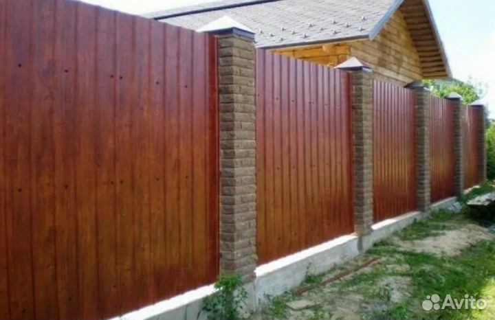 Забор металлический с гарантией под ключ