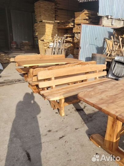Садовая мебель из массива дерева