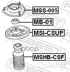 Пыльник-отбойник амортизатора перед прав лев