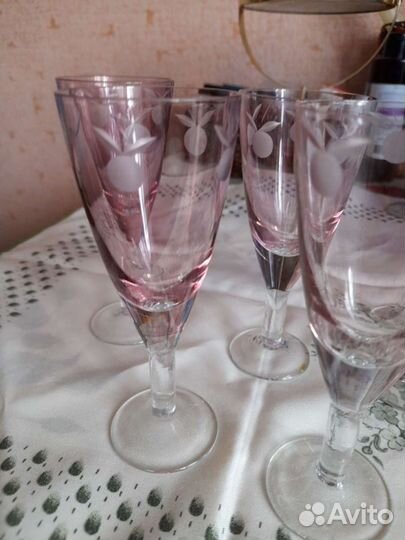 Бокалы, рюмки советских времен