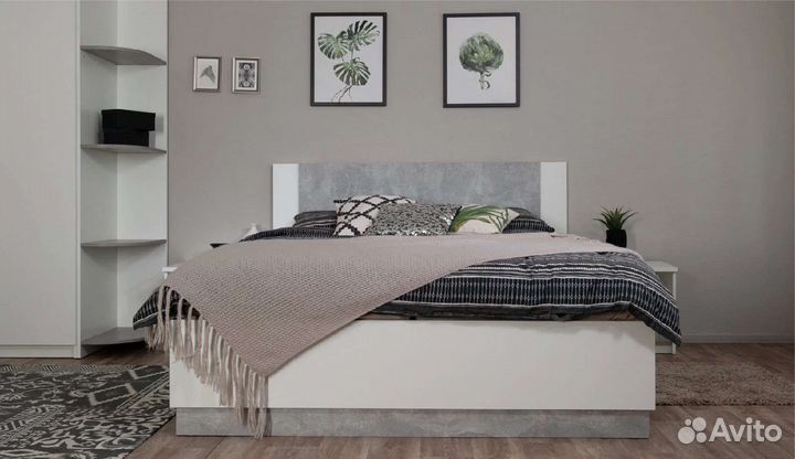 Кровать с подъёмным механизмом и матрасом 160х200