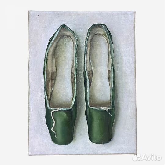 Картина маслом авторская «Балеиные туфли»