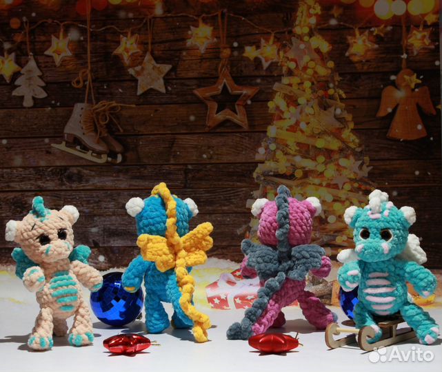 Вязаные игрушки, дракоши