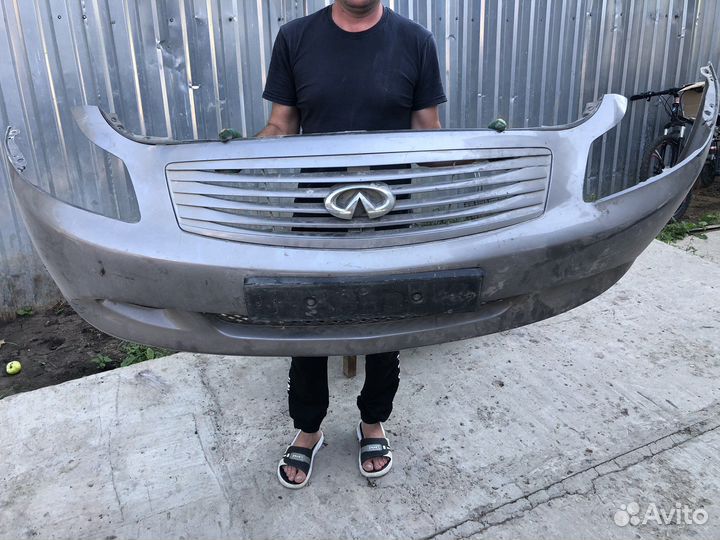 Бампер infiniti g35 с решеткой