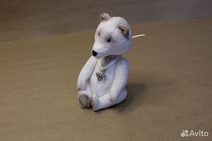 Игрушка ручной работы Тедди мишка белый