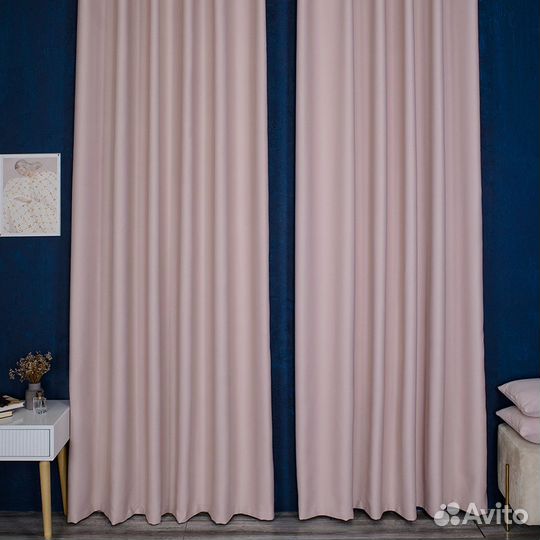 Шторы блэкаут Амадео светло-розовый