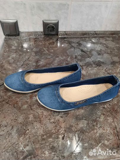 Кеды джинсовые