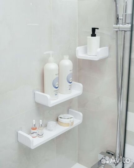 Полки для ванной и кухни самоклеящиеся