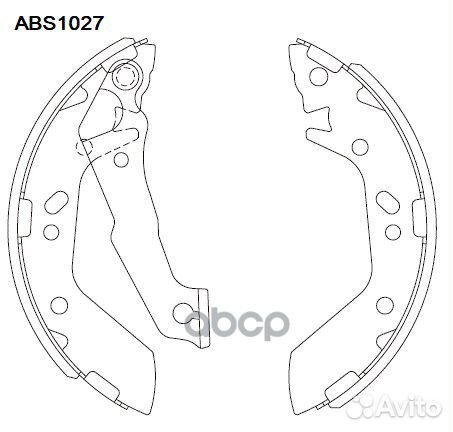 Колодки тормозные барабанные зад ABS1027 AL
