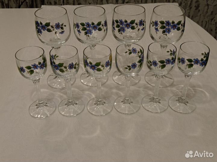 Рюмки и фужеры чешское стекло