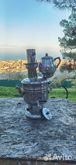 Самовар с чайником турецкий на дровах