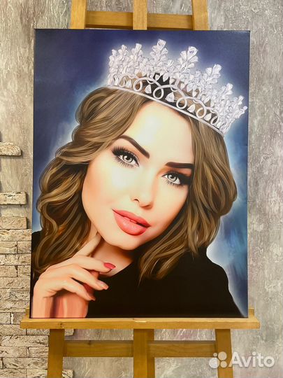 Портрет по фото на холсте Одинцово