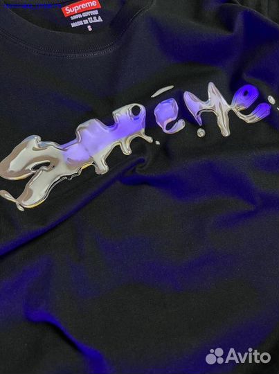 Футболка supreme FW18 liquid (ртуть) (Арт.58323)