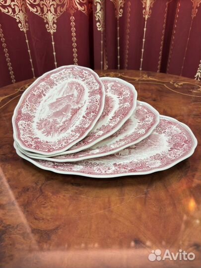 Овальное блюдо villeroy boch burgenland красный