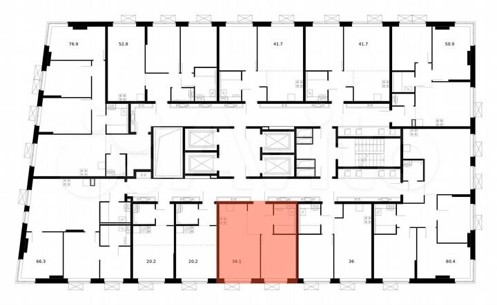 1-к. квартира, 38,1 м², 25/33 эт.