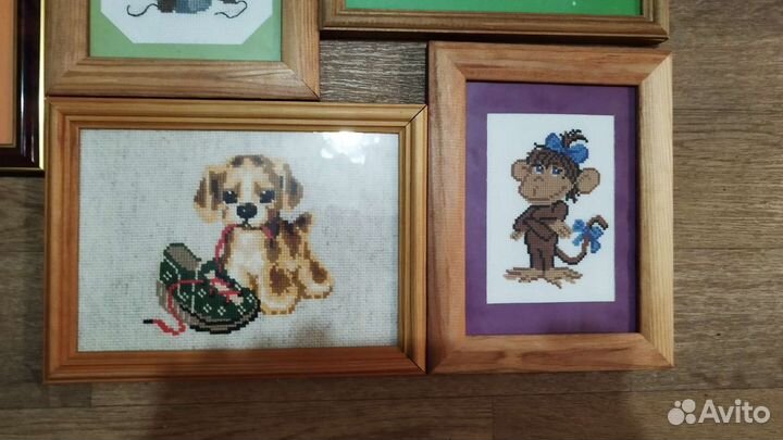 Вышивка в рамке