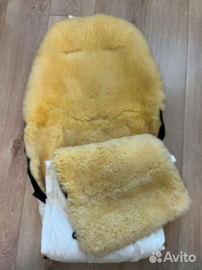 Меховой конверт в коляску овчина kaiser