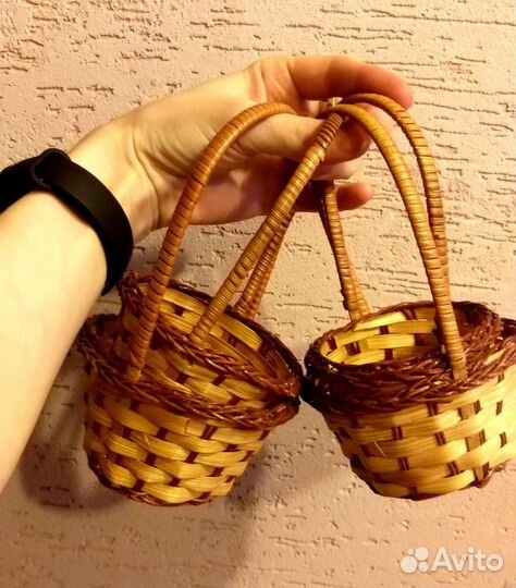 Корзинки плетёные, маленькие