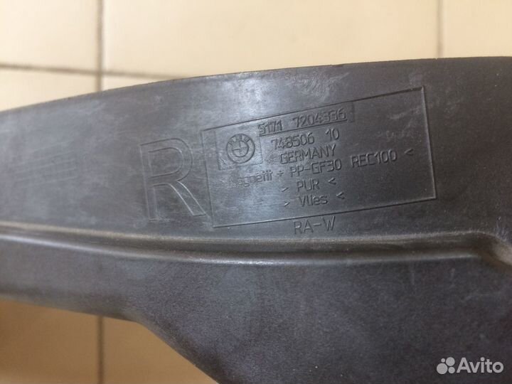 BMW F10 Щиток моторного отсека правый с Японии