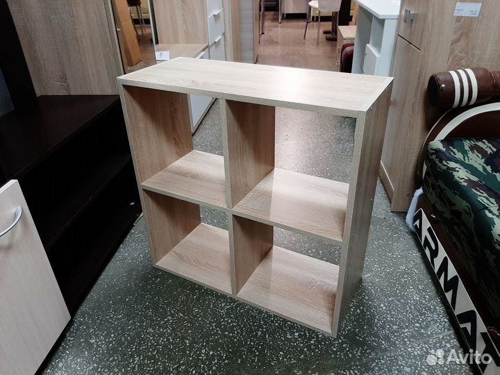 Стеллаж 4 секции дуб сонома