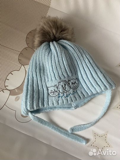 Зимняя шапка для мальчика 38-40