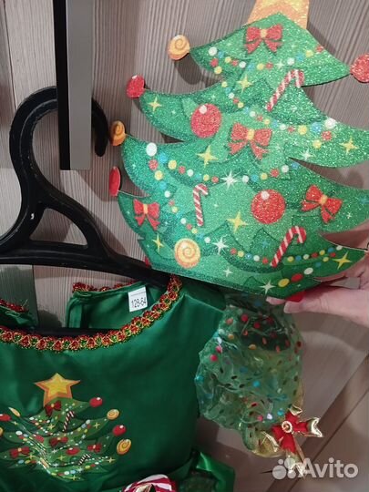 Новогодний костюм ёлочки с ободком