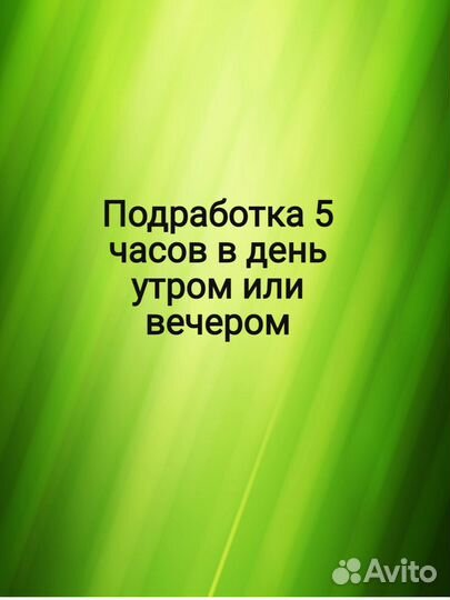 Подработка на складе (5 часов утро/вечер)