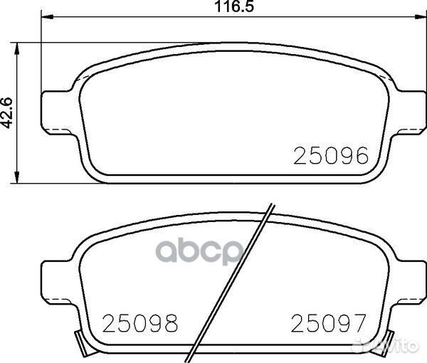Колодки тормозные дисковые зад NP6055 nissh
