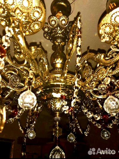 Люстра хрустальная бронзовая/Б/Н.377531/8