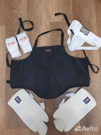 Кимоно 110 рост, защита, пояс оранжевый