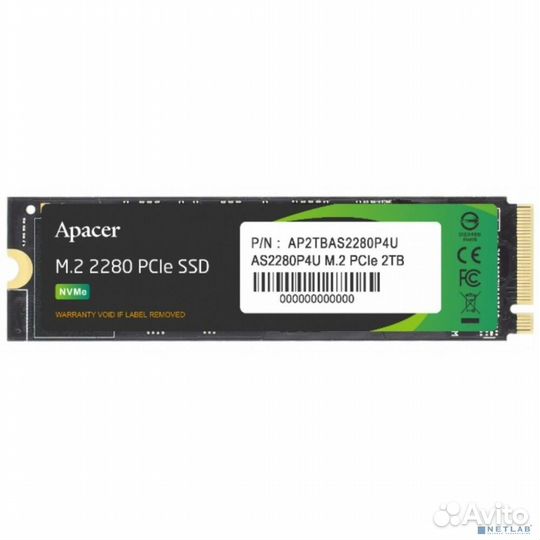 M.2 2280 2TB Apacer AS2280P4U Client SSD AP2tbas2280P4U-1 AP2tbas2280P4U-1