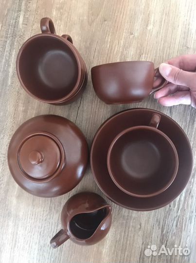 Набор чайной посуды из глины