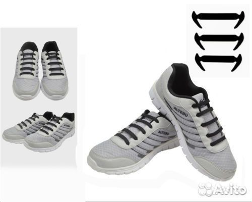 Силиконовые шнурки черные 16 шт Good-Bye Tie