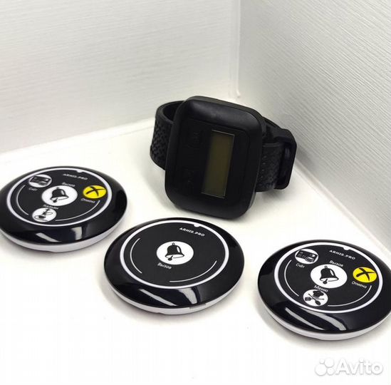 Кнопка вызова официанта, персонала с часами Эконом