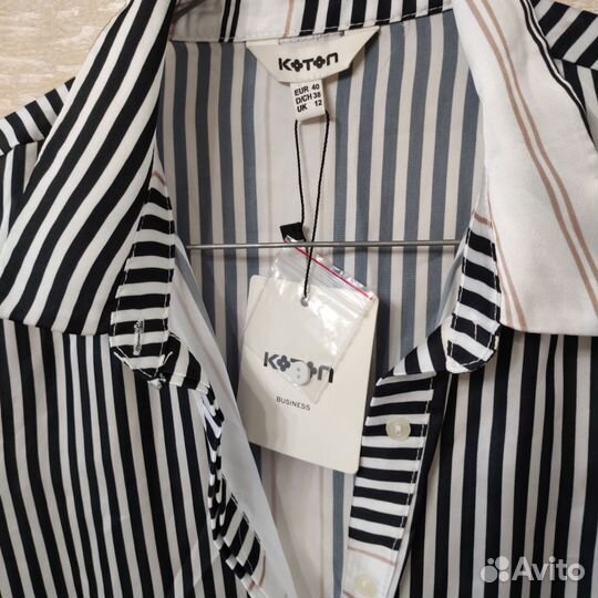 Рубашка Блузка на пуговицах иск. шелк Koton Новая