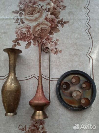 Вазы медь Индия 1950г