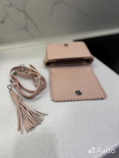 Сумка женская маленькая розовая через плечо