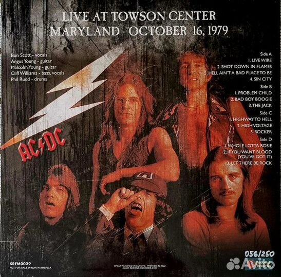 Виниловая пластинка AC/DC - Live 1979 - Towson Cen